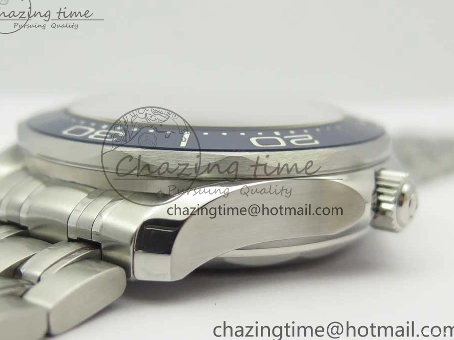 0424 ZeroBulk 2018 Seamaster Diver 300M OMF Best Edition Blue Ceramic Blue Dial on SS Bracelet A8800 (Black Balance Wheel) 7957